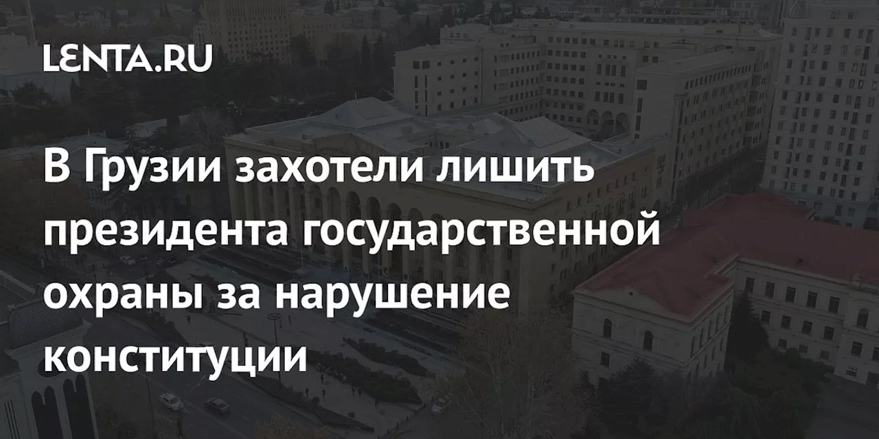 В Грузии захотели лишить президента государственной охраны за нарушение конституции