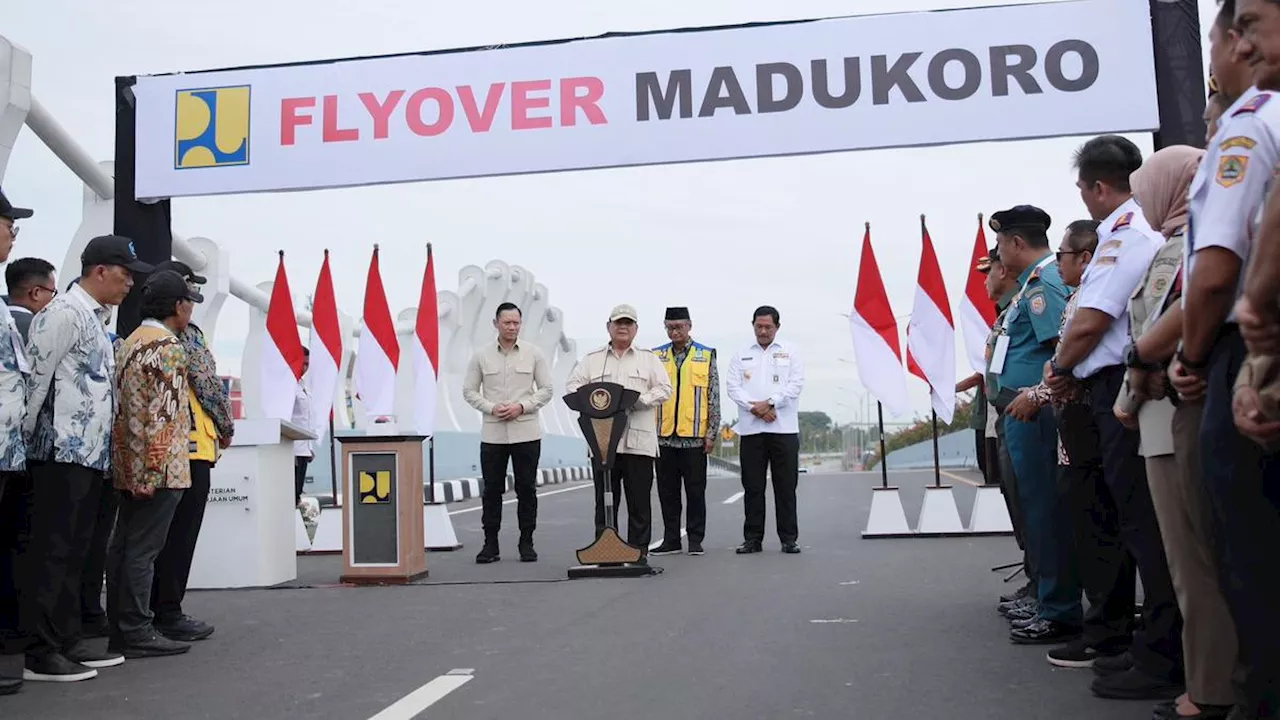 Prabowo Resmikan Flyover Madukoro Semarang: Tiap Rupiah Harus Dipakai untuk Rakyat