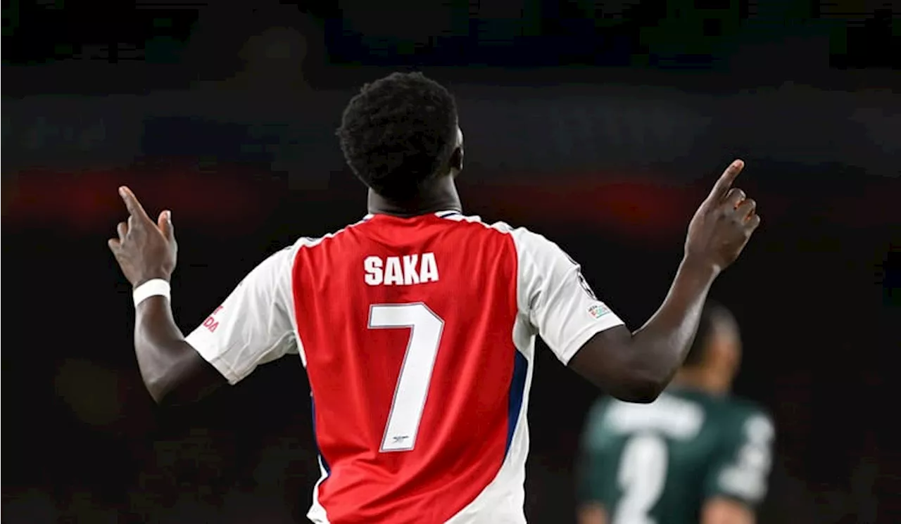 Arsenal vs Monaco, Bukayo Saka Dua Gol, The Gunners Menang Telak