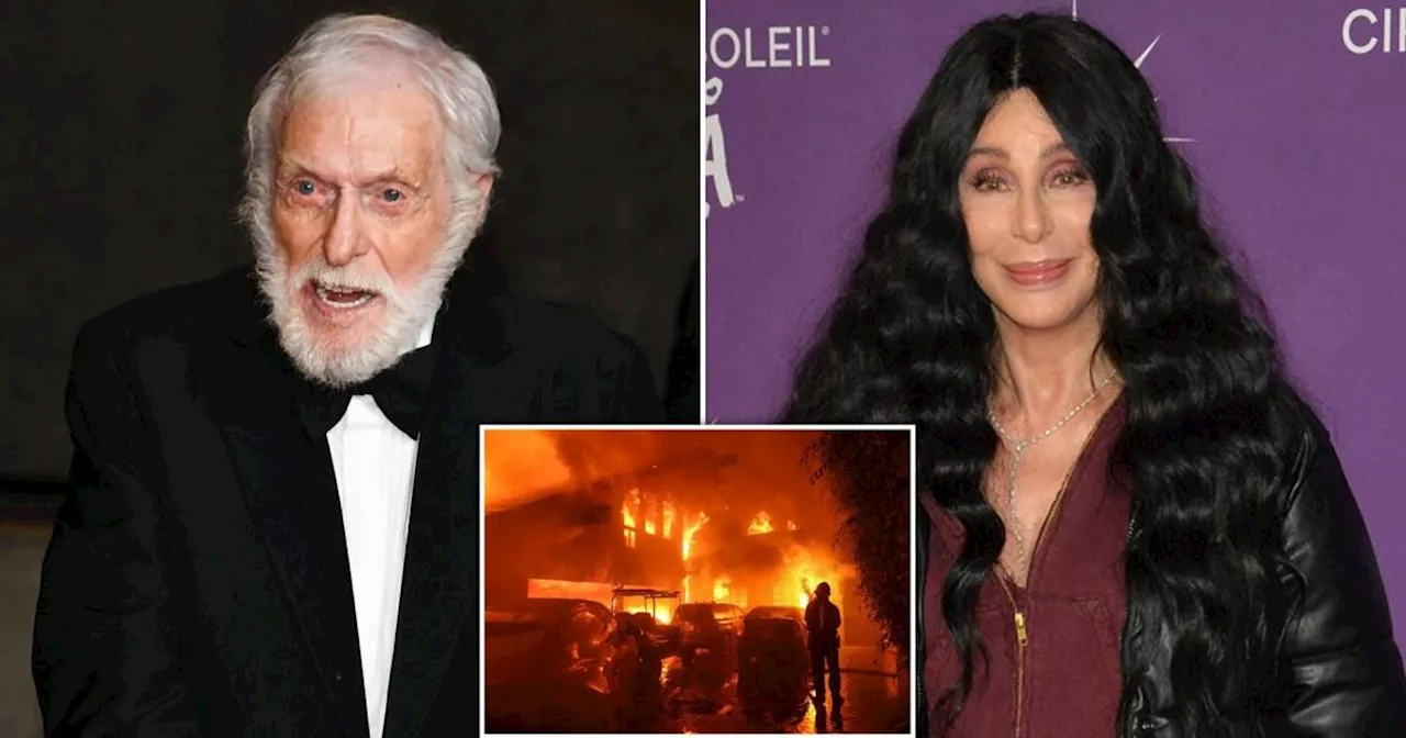 Dick Van Dyke, 98, and Cher 'flee homes' as California fire rages through affluent neighbourhood