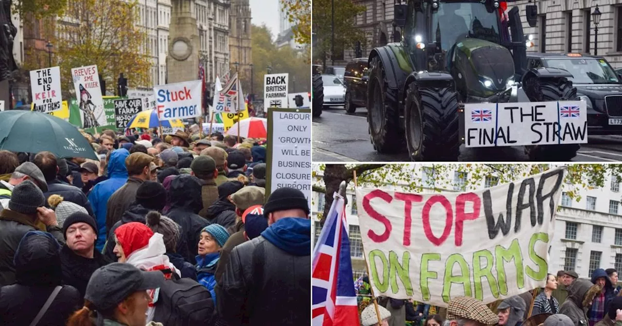 Hundreds of tractors to grind Westminster to a halt in latest farmer's protest