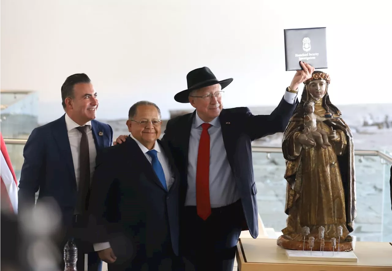 Repatrian escultura de Santa Rosa de Lima a México, tras robo en Hidalgo de 2017