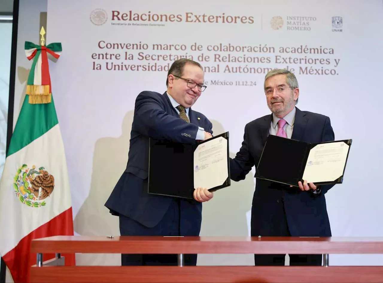 UNAM y SRE firman convenio en favor de la defensa de mexicanos en EU