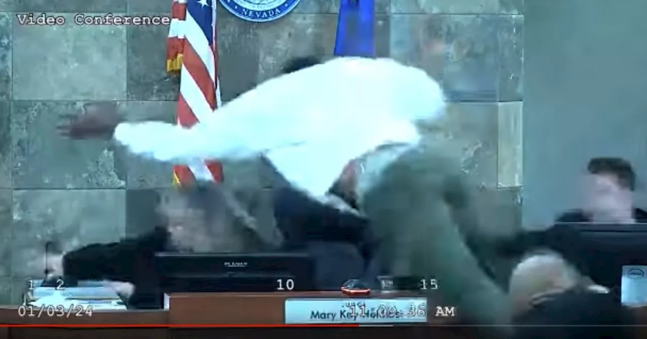 Man who leaped over bench to attack judge sentenced to decades for viral courtroom attack