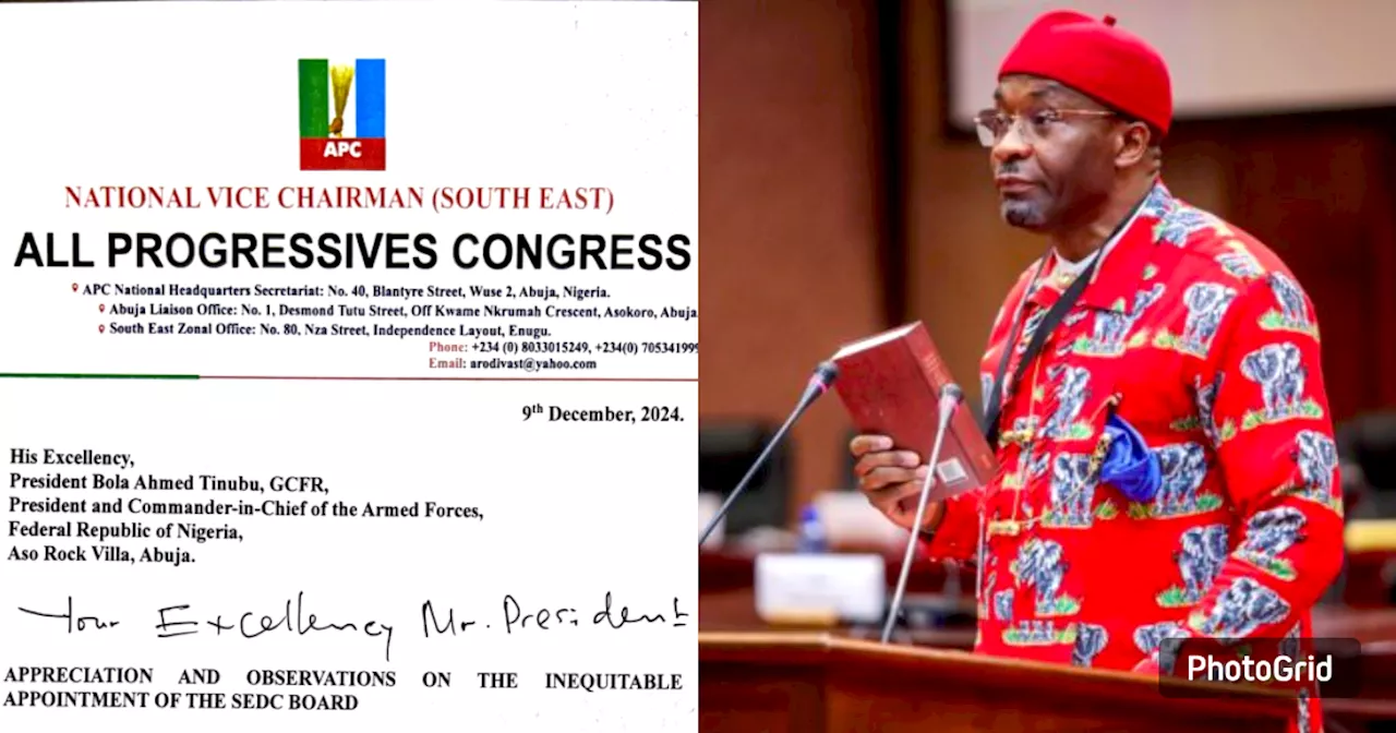 APC, Rep members write Tinubu, slam Deputy Speaker for appointing 5 personal staff to SEDC