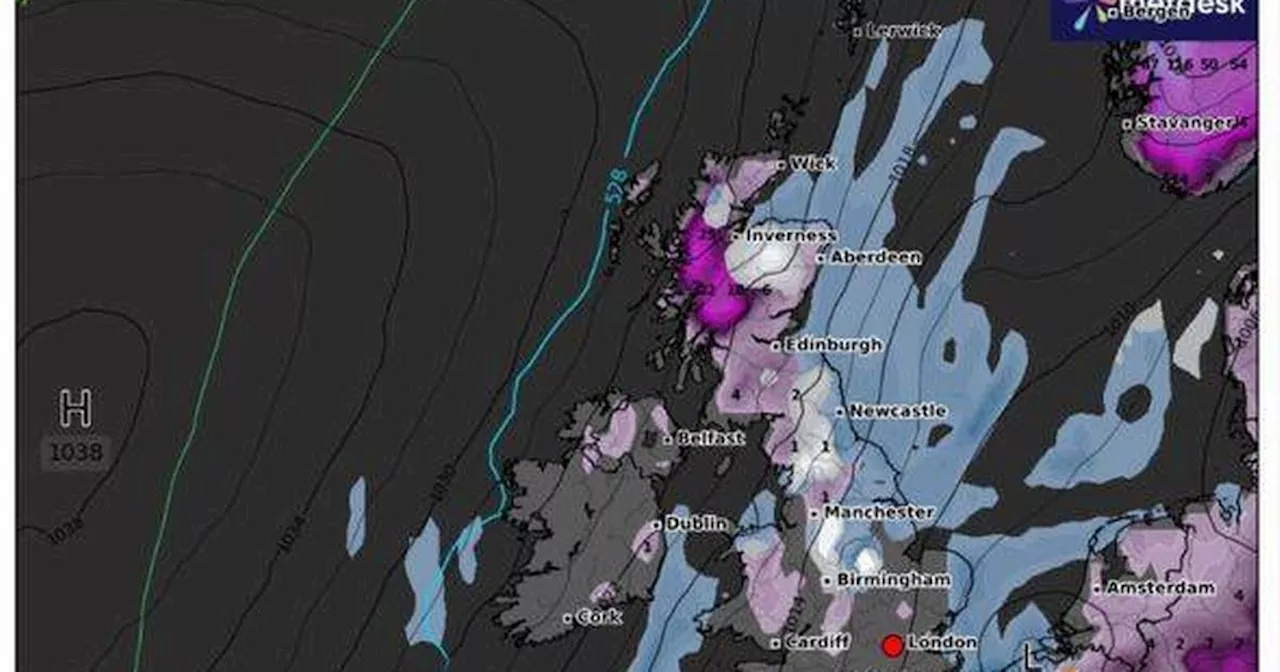 Exact time snow will fall in 15 UK counties as heavy flurries blanket nation