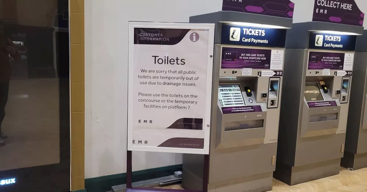 Nottingham railway station drain collapse puts toilets out of order