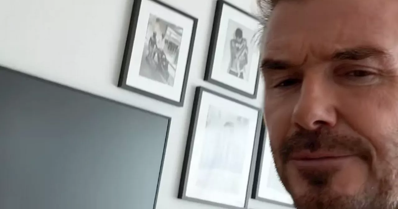 Inside David Beckham’s home office as fans surprised by who's on the wall