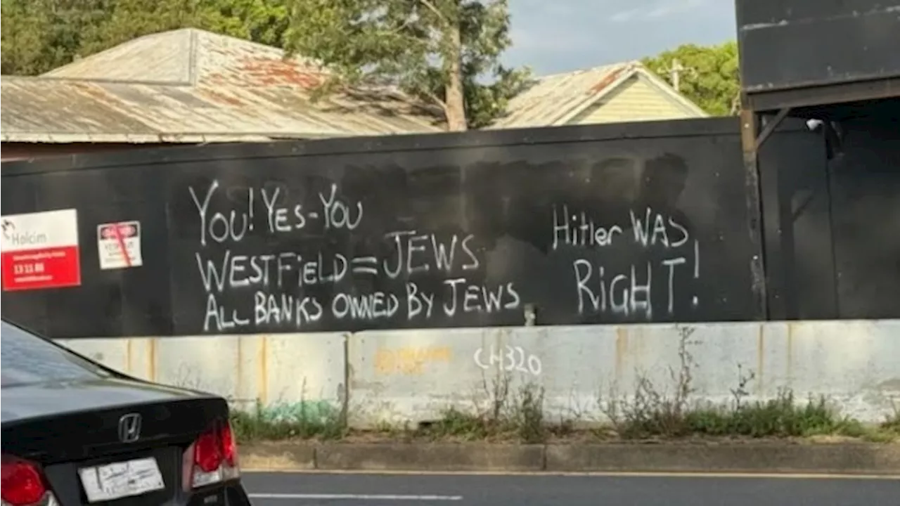 Graffiti praising Hitler, peddling antisemitic conspiracy theory tagged on Sydney construction site