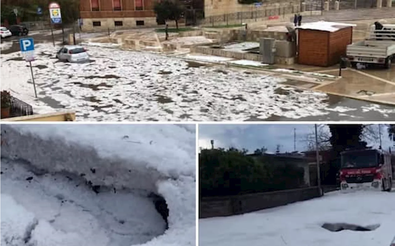 Maltempo e grandine sul litorale di Roma, danni e disagi ad Anzio e Nettuno. FOTO