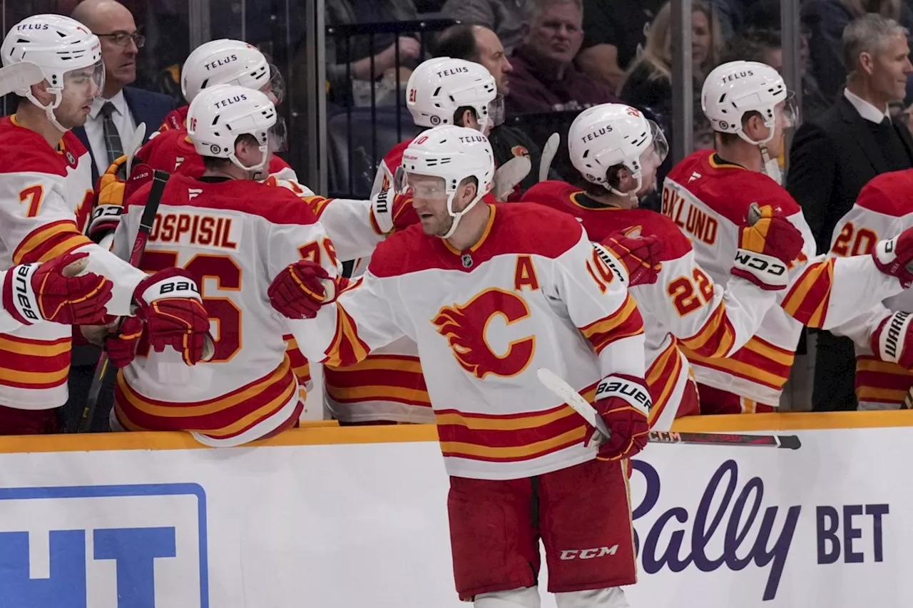 Huberdeau, Rooney lead Flames over Predators 4-3, snap eight-game road skid