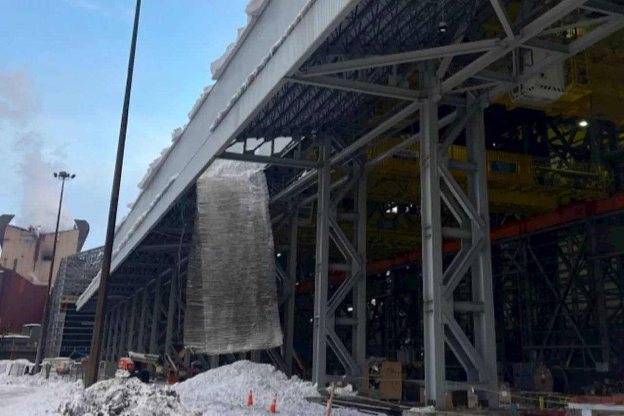 UPDATE: Partial roof collapse reported at truck door canopy of Algoma Steel melt shop