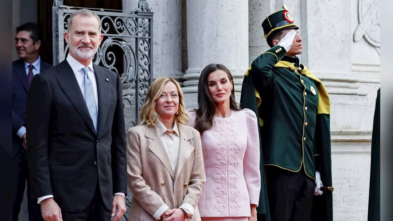 Königin Letizia: Pretty in pink bei Staatsbesuch in Italien