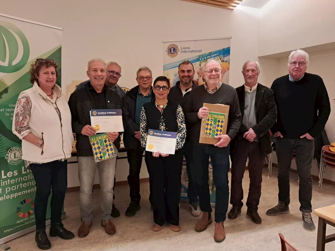 Saint-Pierre-d’Oléron : le Lions Club intronise trois nouveaux membres