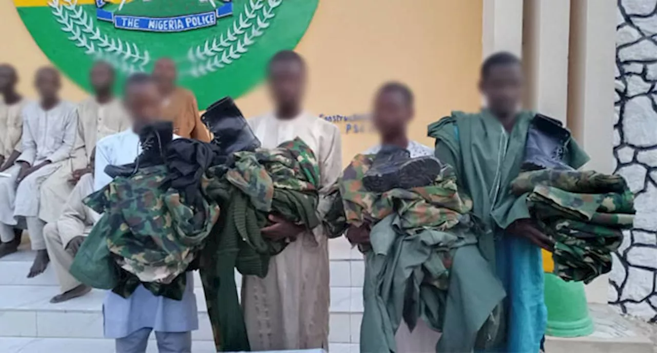 Police arrest four 'terrorism financiers with military uniforms' in Katsina