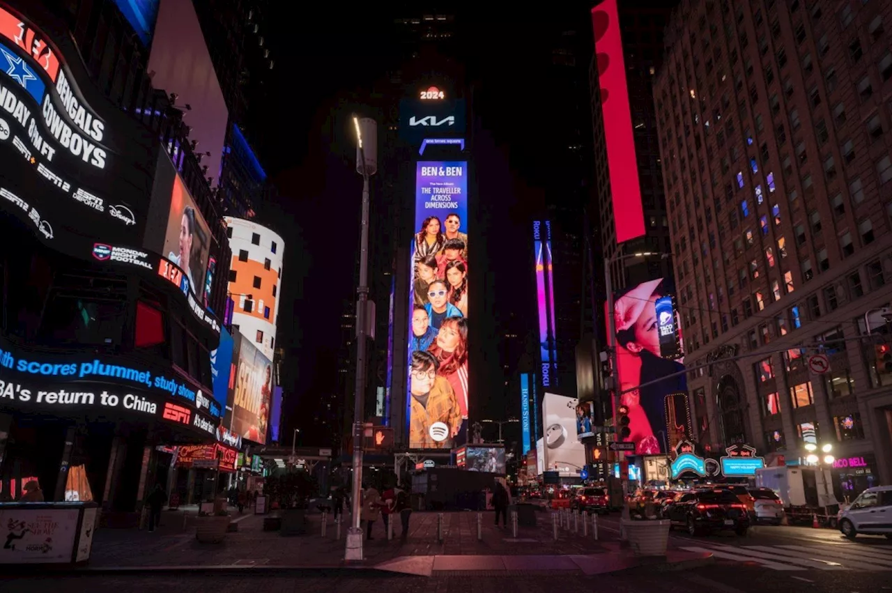 Ben&Ben graces New York's Times Square billboard