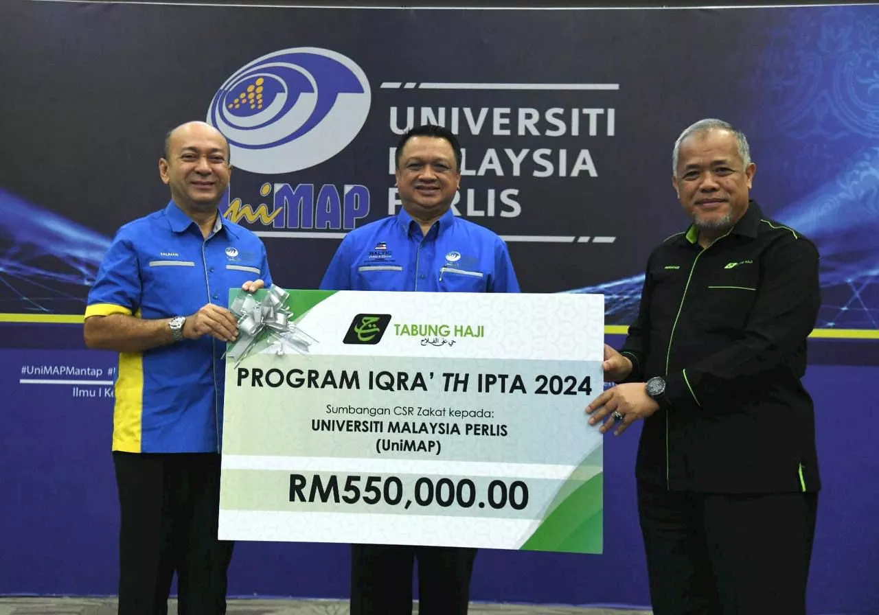 Unimap terima sumbangan zakat RM550,000 Tabung Haji, manfaat 1,100 pelajar