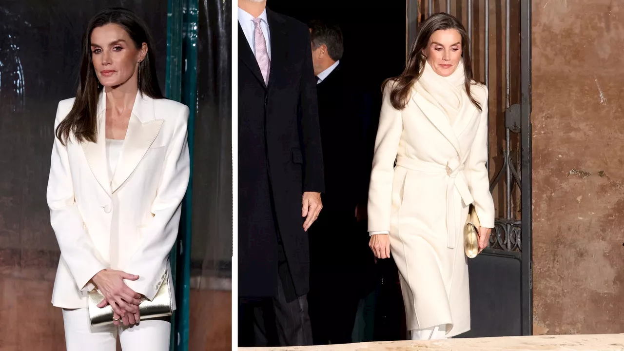 La reina Letizia o cómo vestir de color blanco en Otoño-Invierno 2024