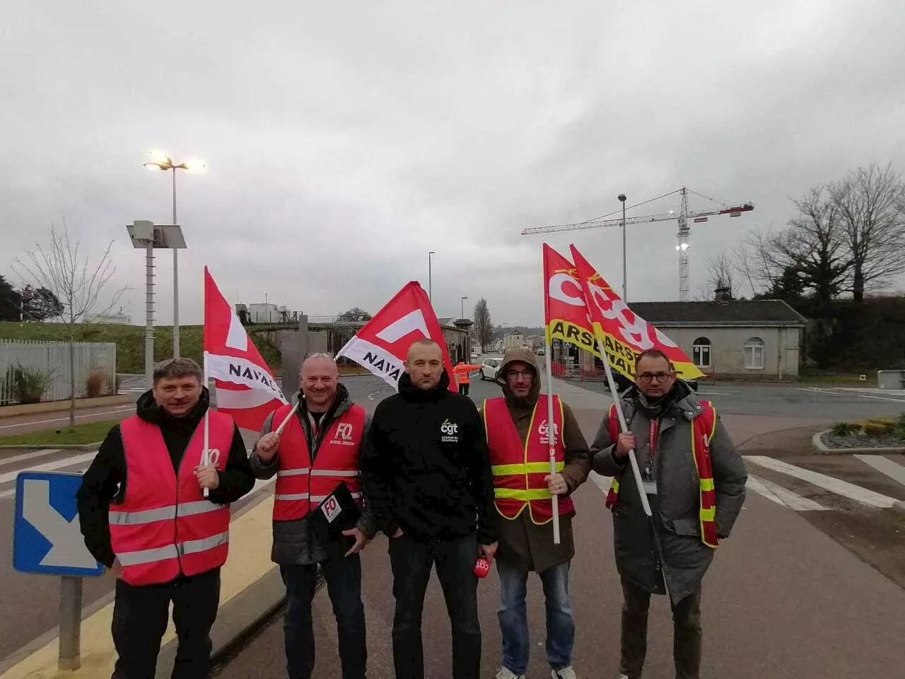 Débrayage à Naval Group : à Cherbourg, environ 300 salariés mobilisés