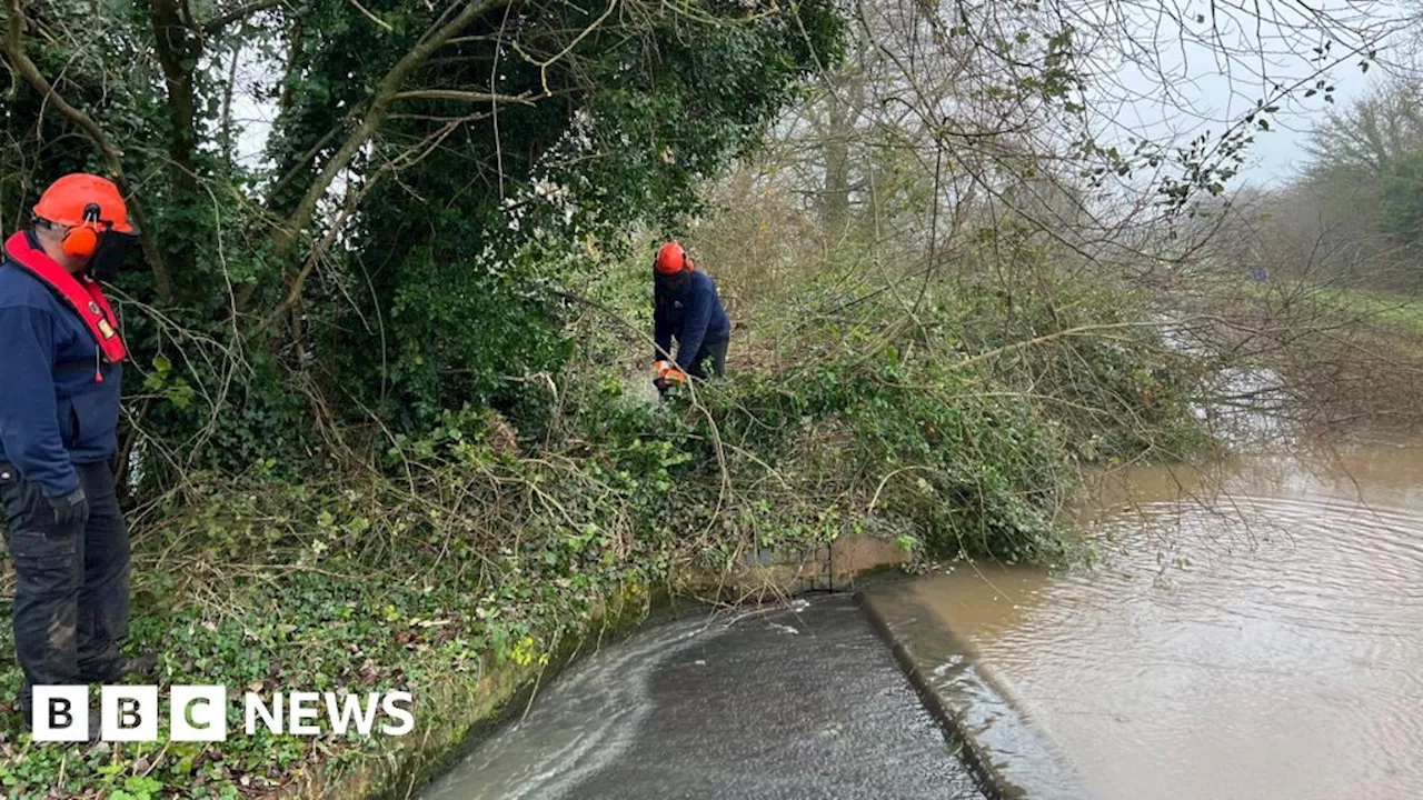 Storm Darragh: hundreds of trees blocking West Midlands canals