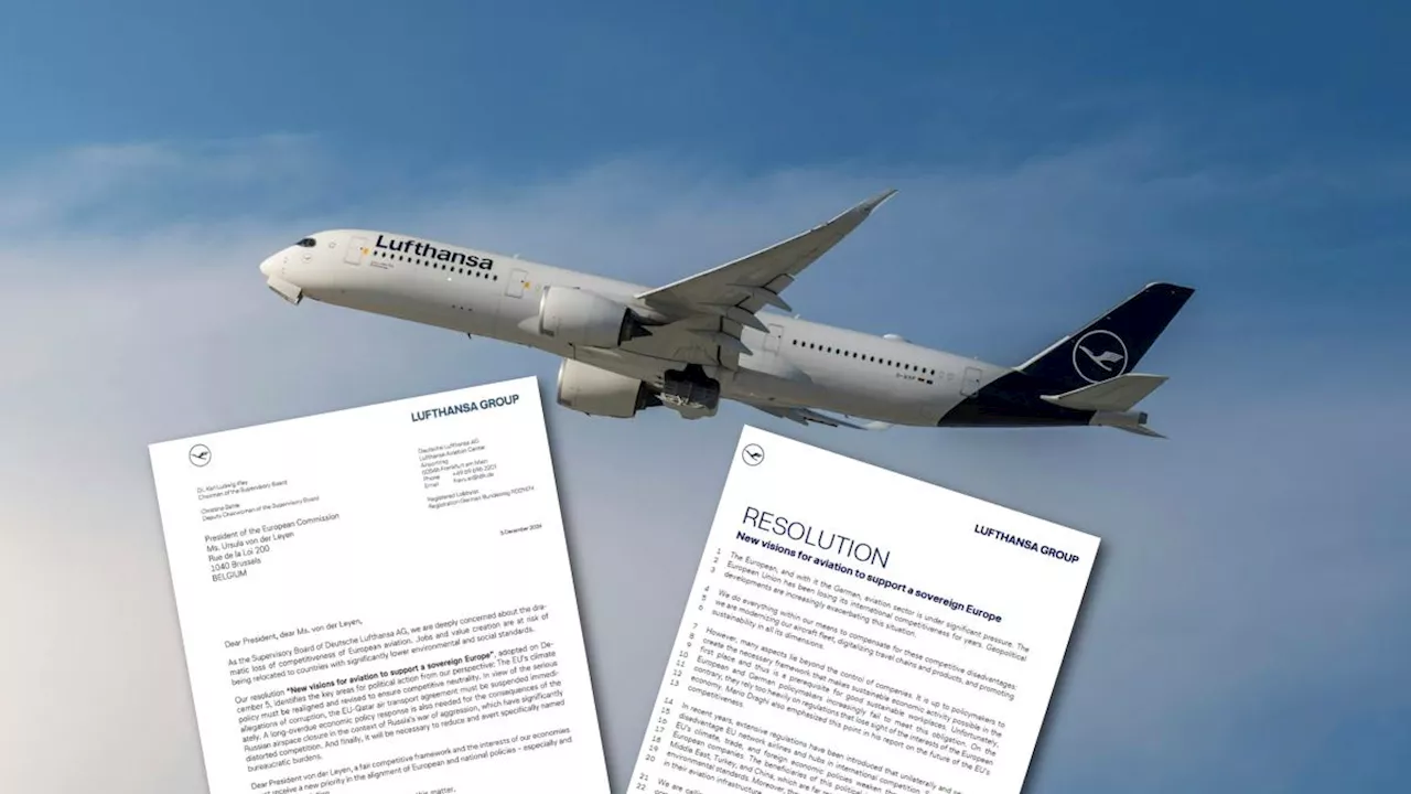 Lufthansa, lettera alla Ue: «Voli green, accordo con il Qatar, stop ai cieli russi e troppe regole, così perdiamo la sfida»