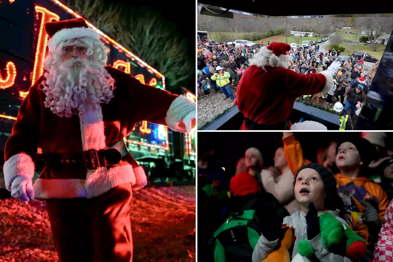 Santa’s annual train visit delivers hope and magic to one corner of coal country