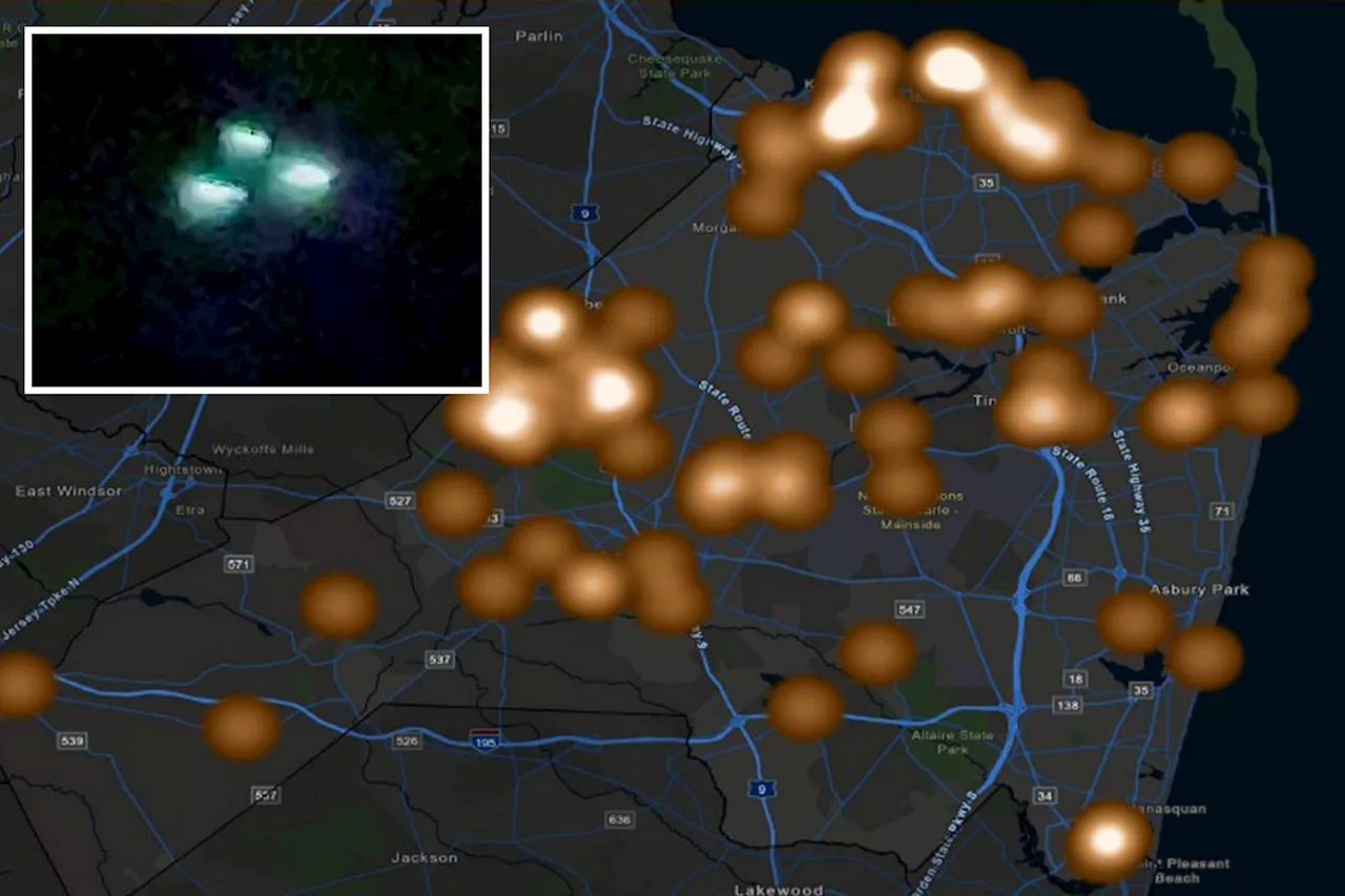 Startling heatmap shows just how many drones spotted in New Jersey's Monmouth County