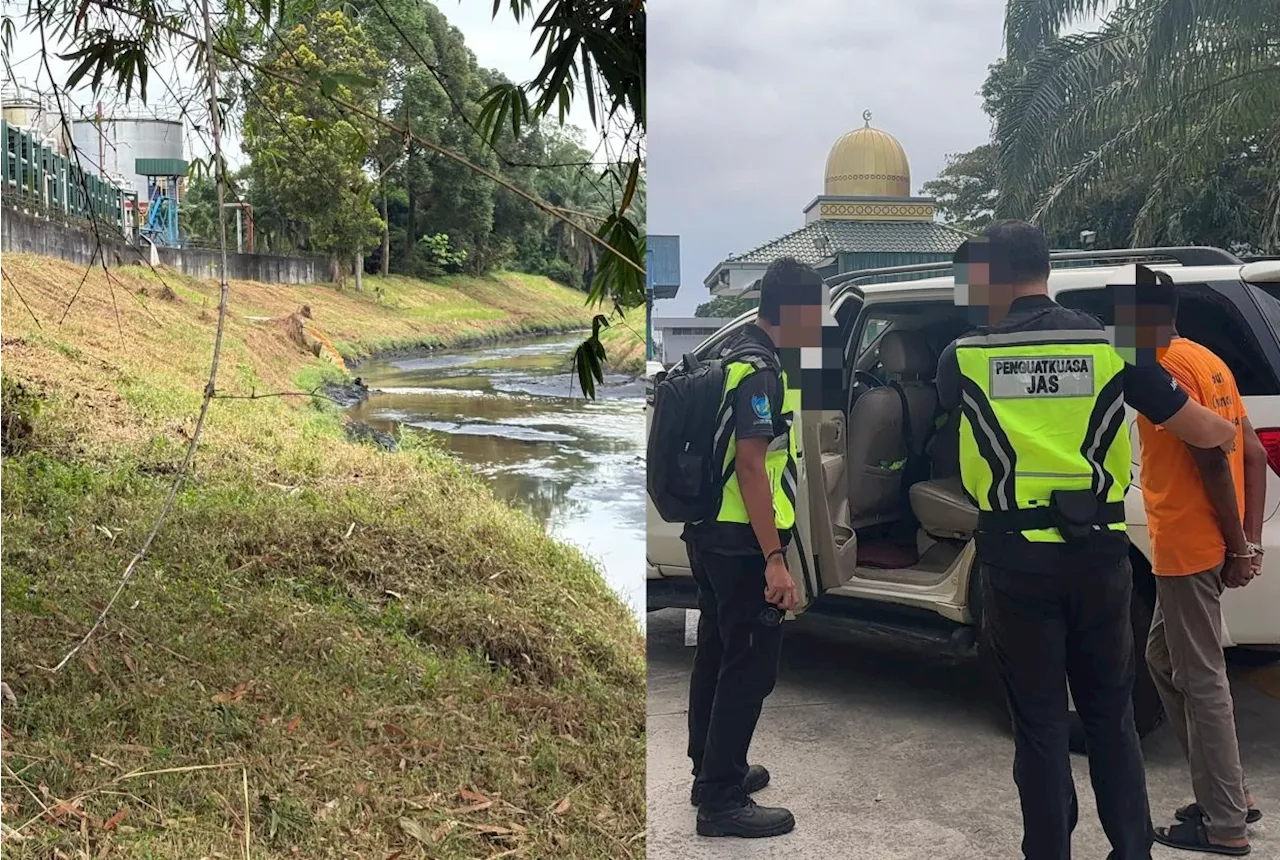 Factory supervisor, manager arrested for river pollution in Pasir Gudang
