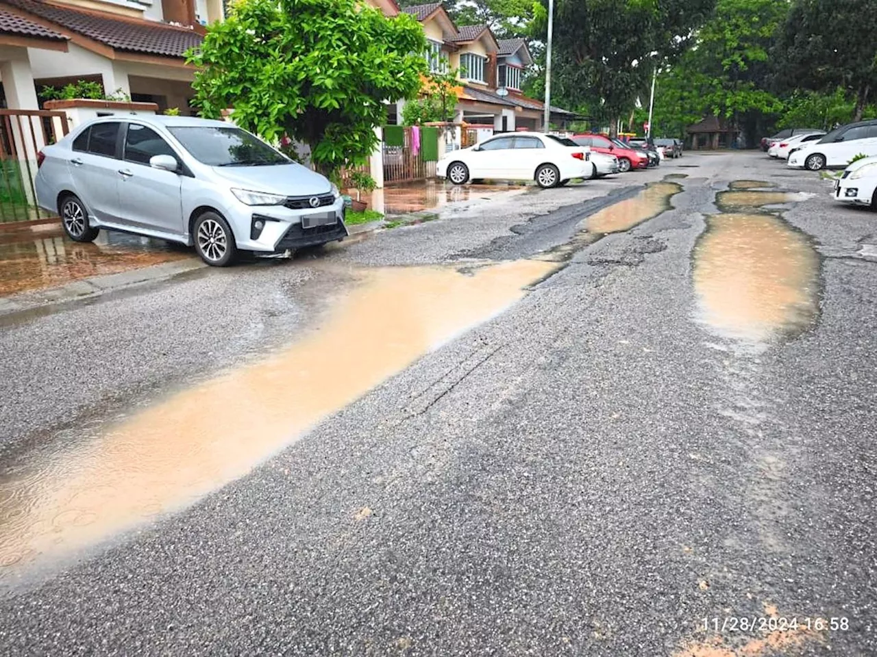 Puchong folk upset over lorries damaging residential roads