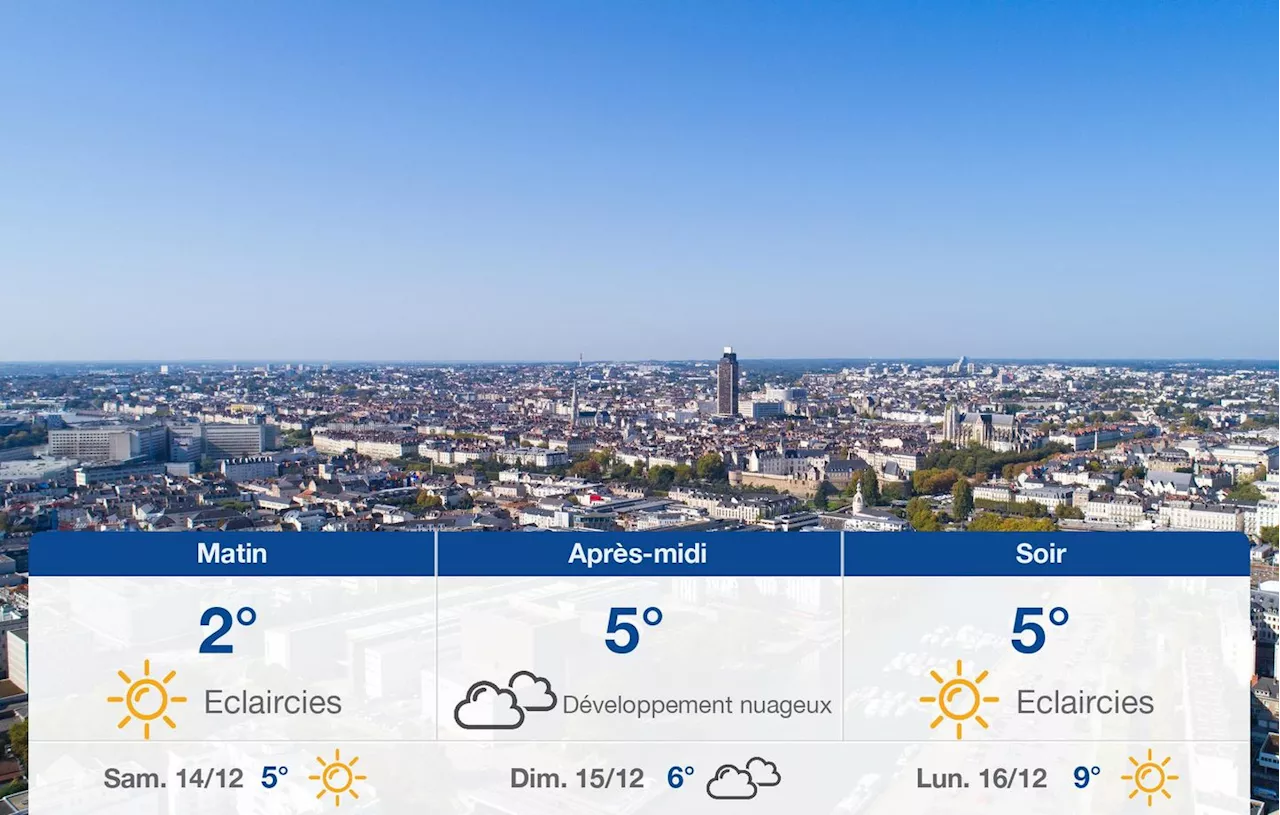 Météo Nantes: prévisions du vendredi 13 décembre 2024