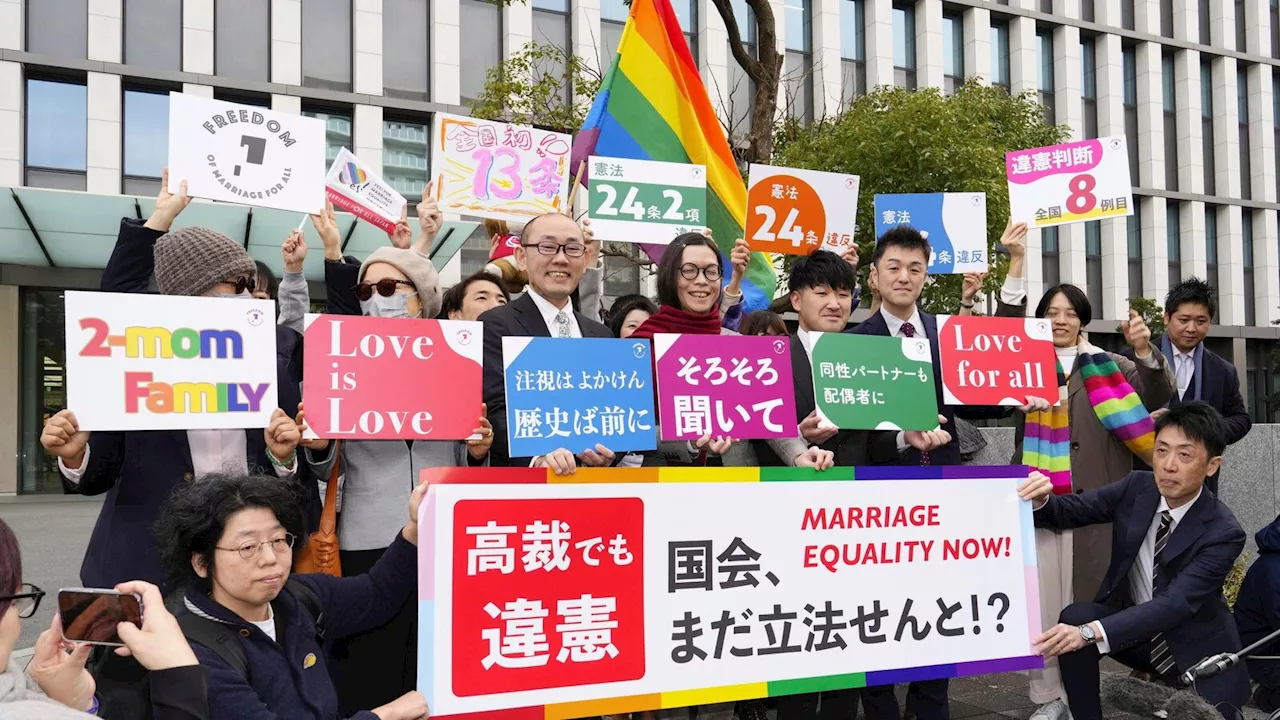 Japan's ban on recognizing same-sex unions is unconstitutional, a court finds