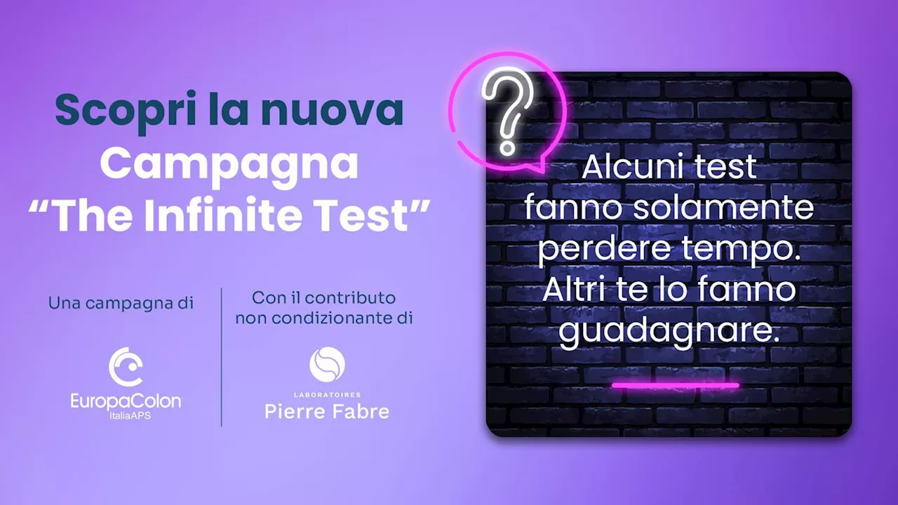 Test per mutazioni genetiche nel cancro del colon-retto, al via campagna social