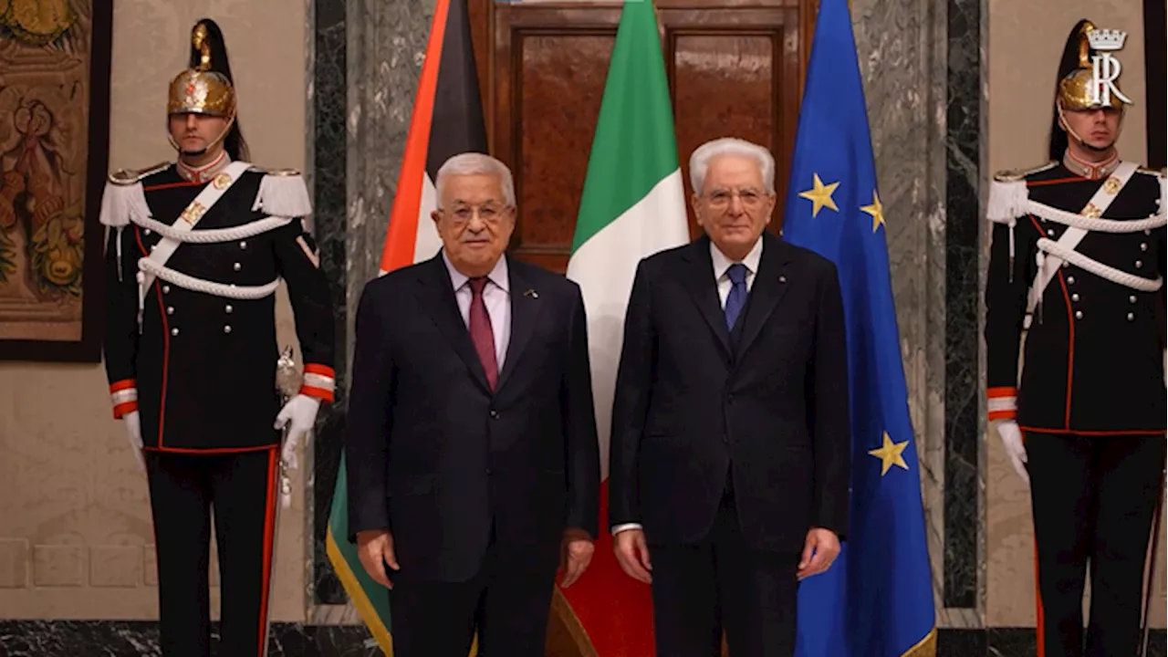 Mattarella ad Abu Mazen 'Soluzione due popoli-due stati sia immediata'