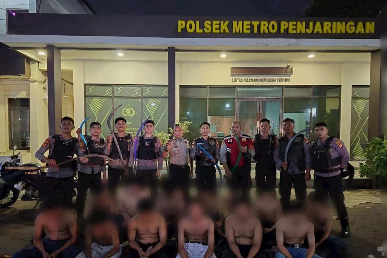 Polisi kembali tangkap belasan remaja bersajam di Jakarta Utara