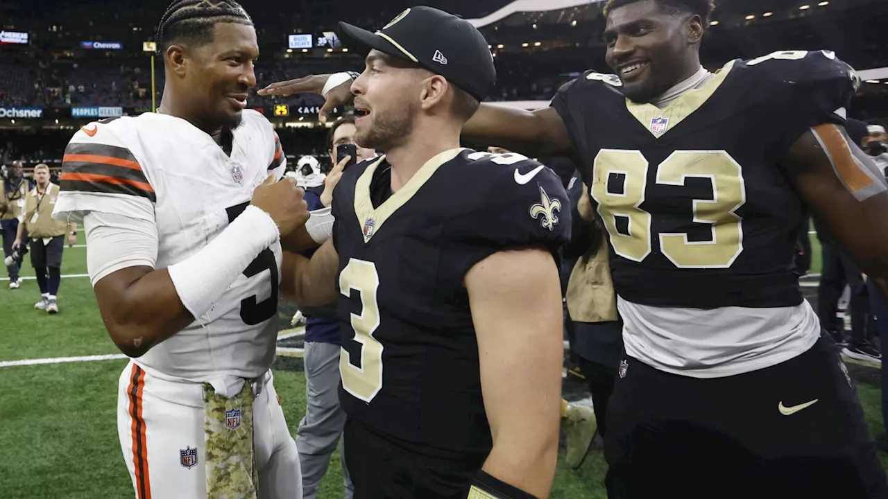 Saints choose Jake Haener to start in Derek Carr's place against Washington, AP source says