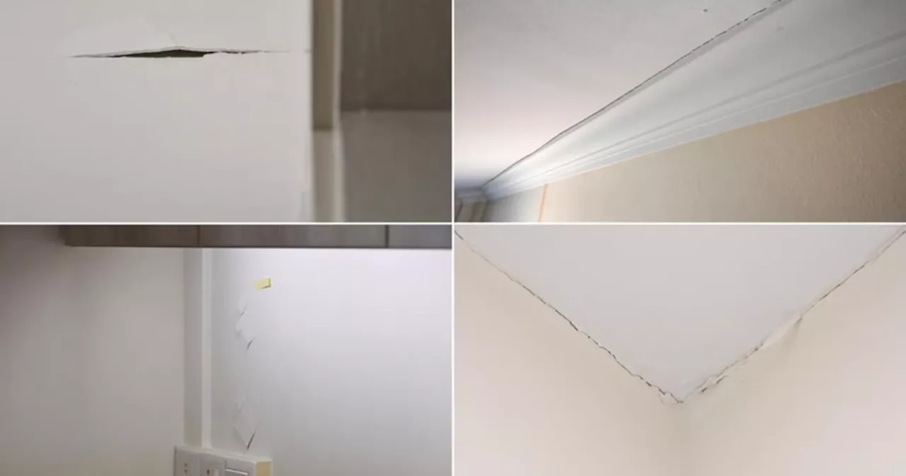 Residents worried after ceiling cracks appear following reroofing works at Jalan Tenaga HDB blocks