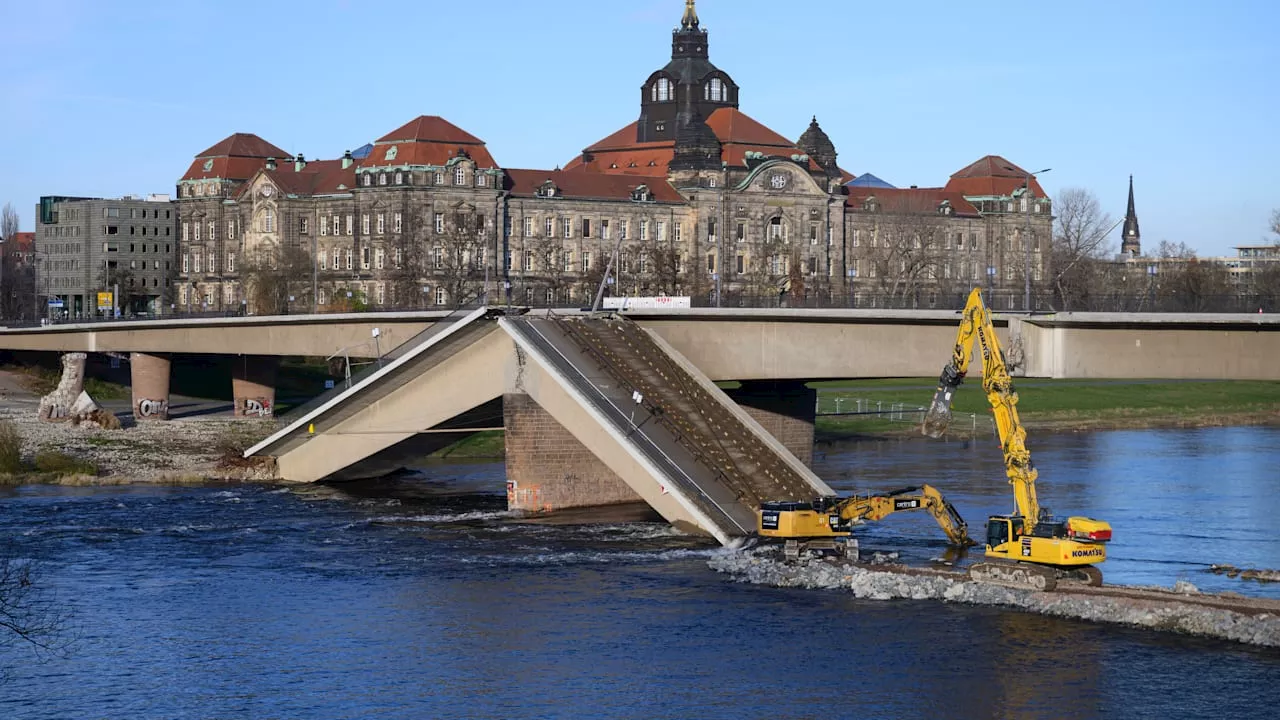 Carolabrücke in Dresden: Ersatzneubau über Elbe nicht vor 2027 geplant