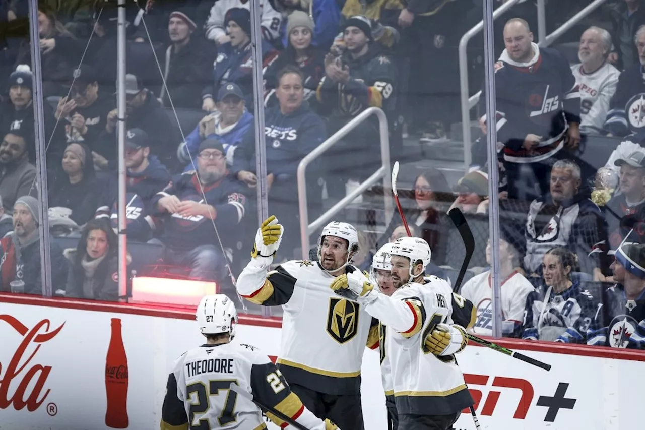 Jets blow lead late in third period and fall to Golden Knights in overtime