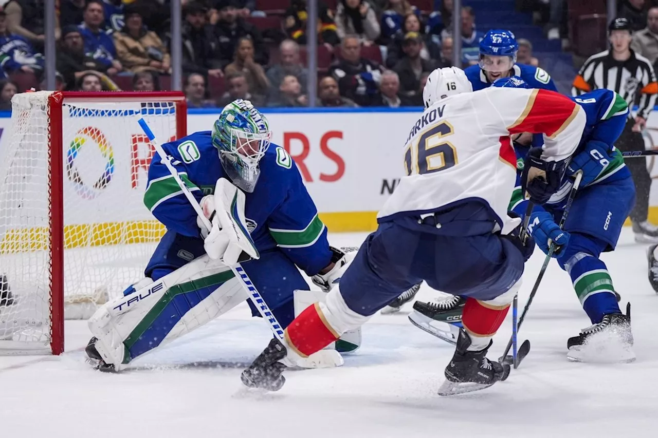 Lankinen posts 27-save shutout, Vancouver Canucks blank Florida Panthers 4-0