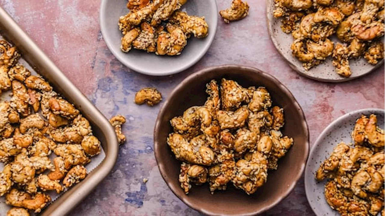 These sweet and spicy cashews will be the star of any cheese board