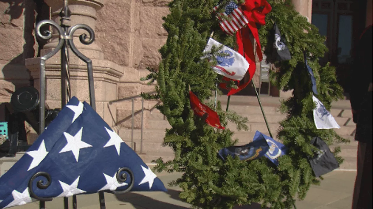 Volunteers honor Vietnam heroes at Texas Capitol ahead of Wreaths Across America day