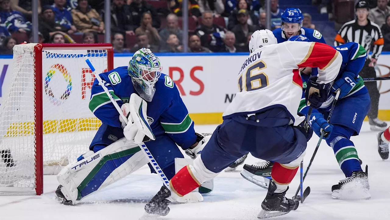 Lankinen posts 27-save shutout, Vancouver Canucks blank Florida Panthers 4-0