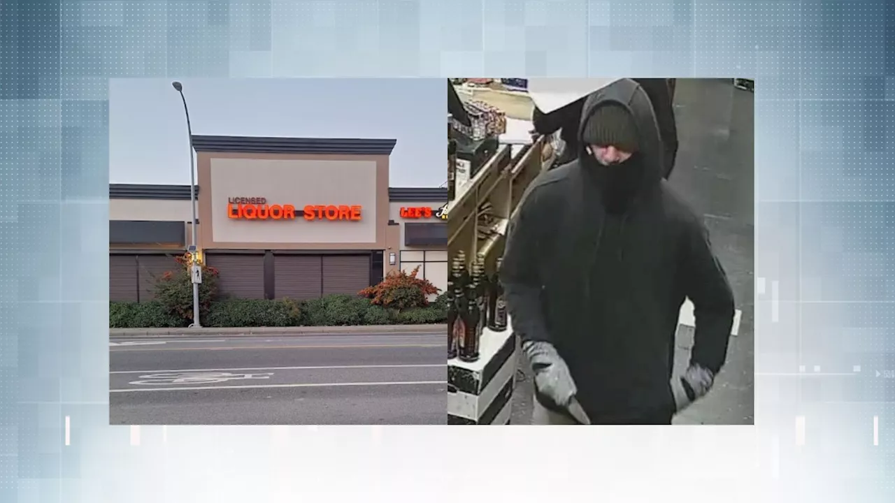 University Liquor store robbery Thursday, Nanaimo RCMP search for suspect