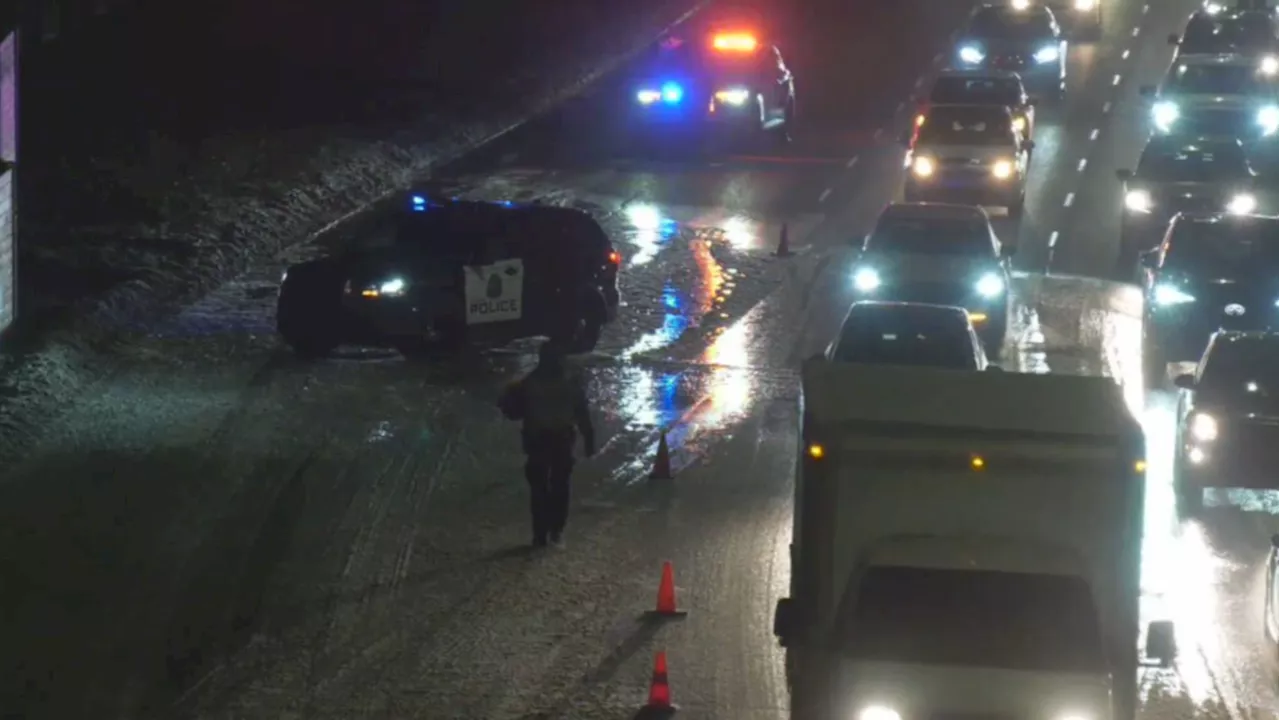 Suspected water main break snarls traffic along northbound Crowchild Trail