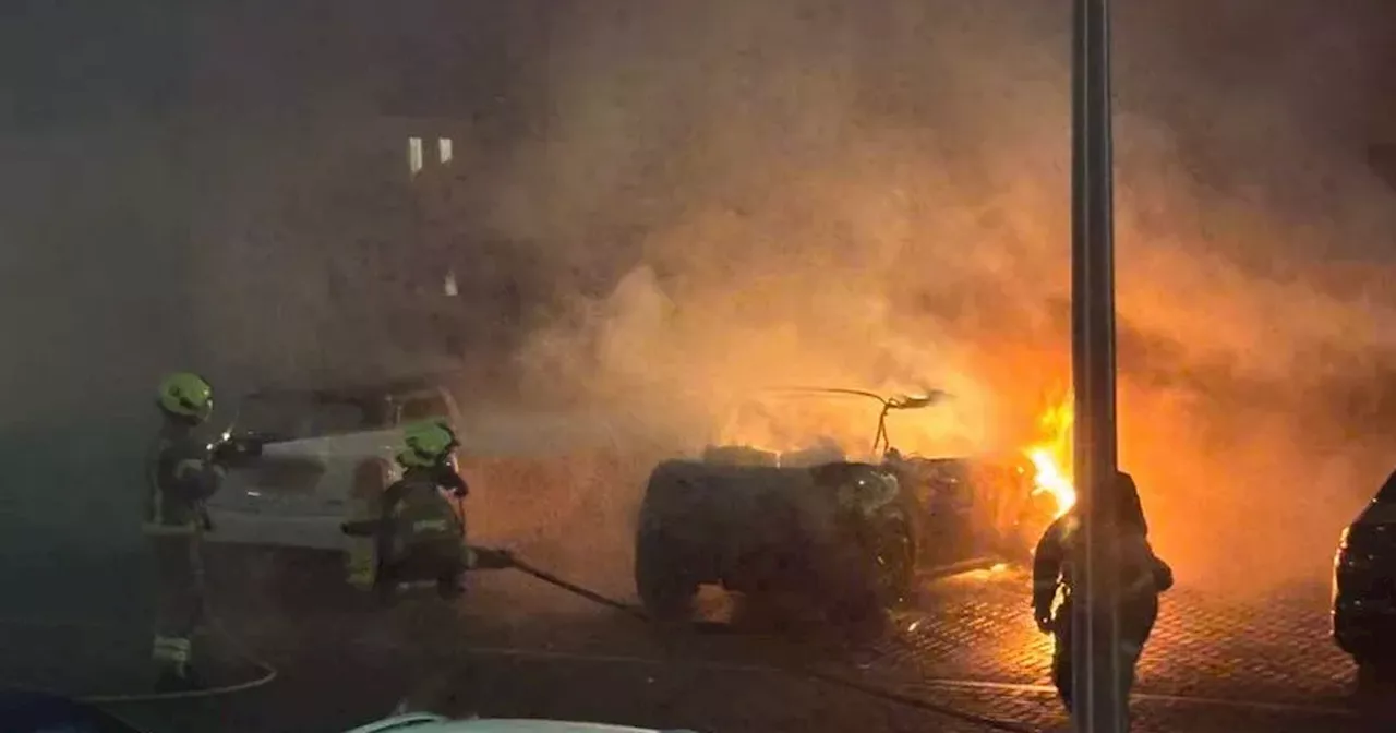 Fire crews race to 'exploding car' on Scots street as residents hear 'huge bang'