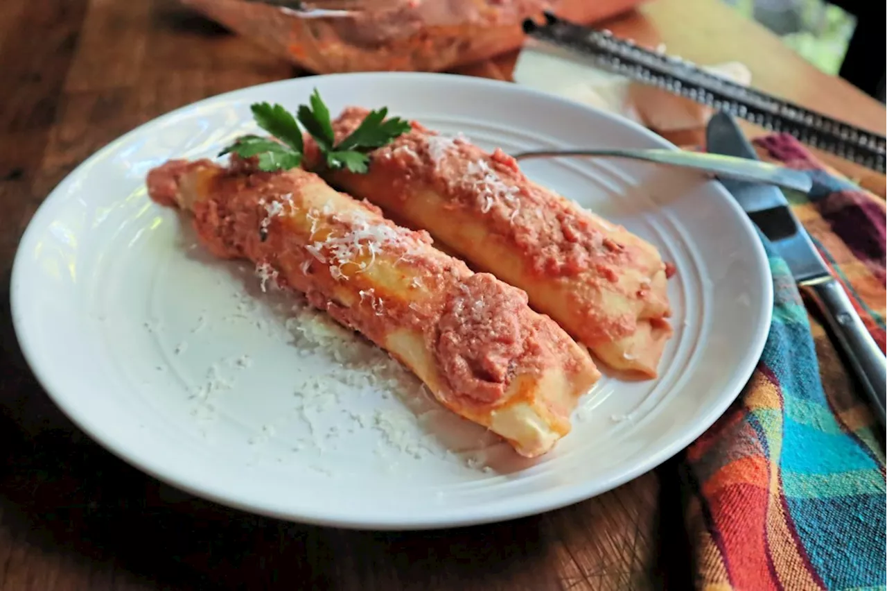 Recipe: Homemade manicotti with vodka sauce brings a spicy kick