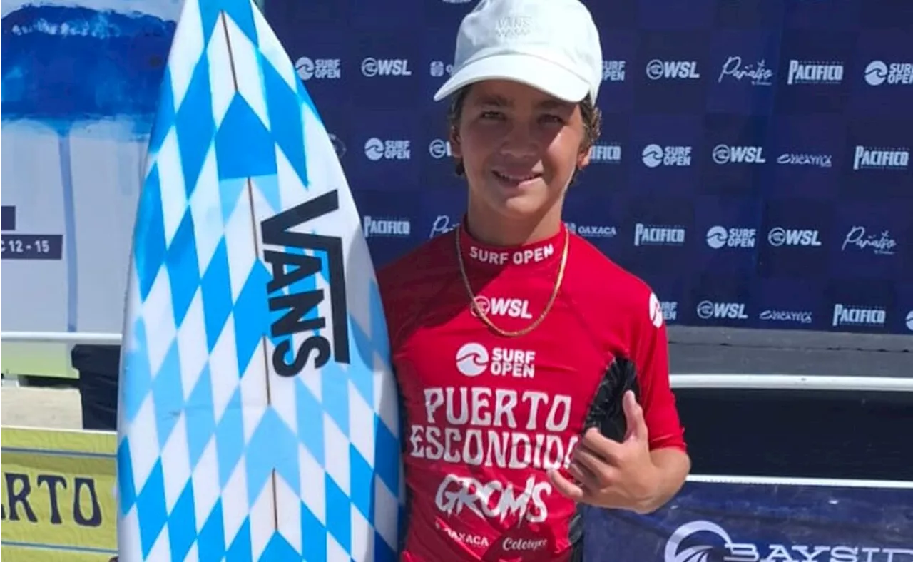 Kalama Stratton; la joven promesa del surf que deslumbra en el Pacífico Surf Open Puerto Escondido