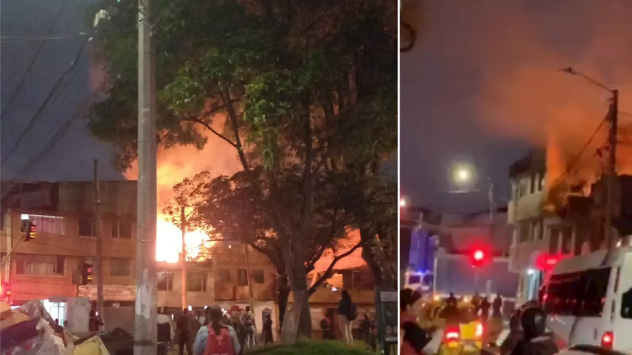 Nuevo incendio en Bogotá: llamas consumen una vivienda en barrio Las Ferias, en Engativá