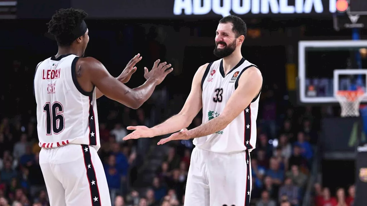 LeDay e Mirotic trascinano Milano a Barcellona: sesta vittoria consecutiva per l'Olimpia