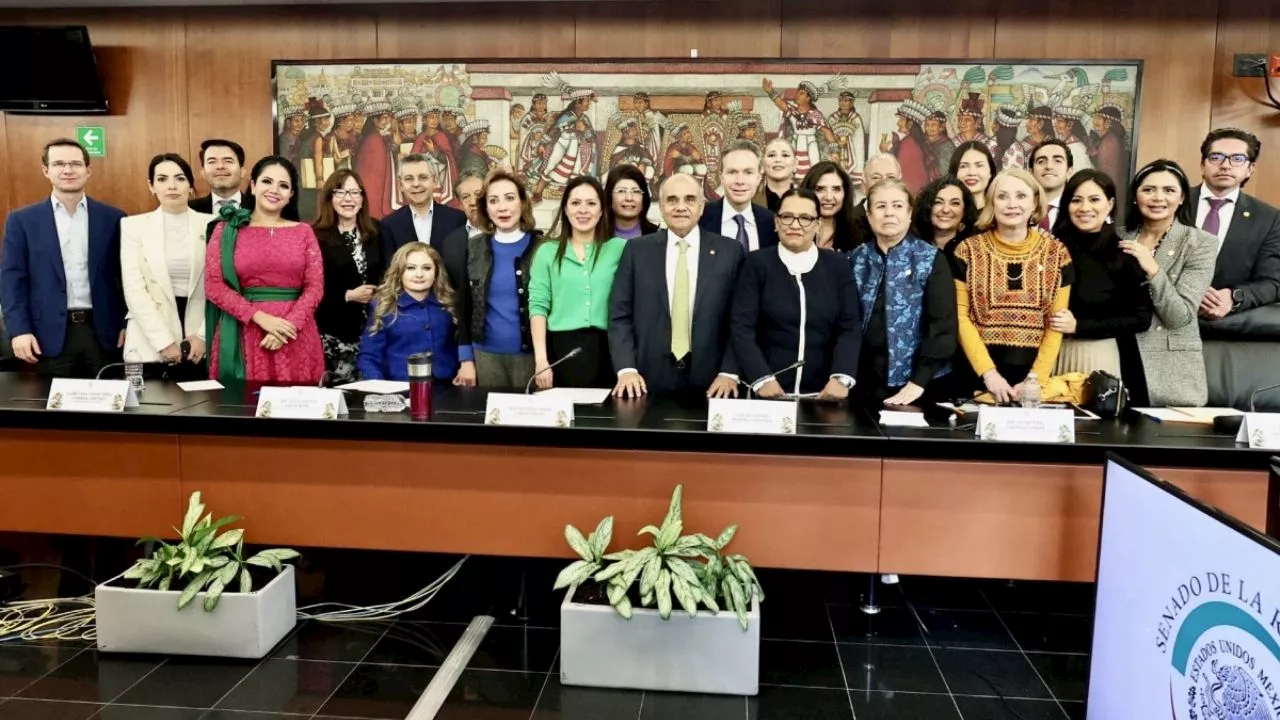 Rosa Icela Rodríguez se reúne con coordinadores y legisladores de las diferentes fuerzas políticas del Senado